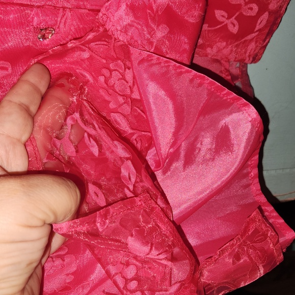 MSK floral pink shirt with sash size L - Picture 7 of 7